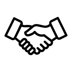 handshake outline icon