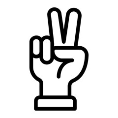 two fingers line icon