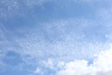 Picturesque view of blue sky with white clouds