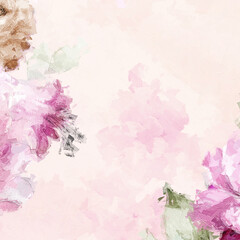 Beautiful elegant rose flower floral illustration