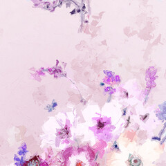 Beautiful elegant rose flower floral illustration