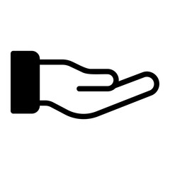 open hand glyph icon