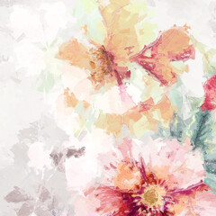 Obraz na płótnie Canvas Beautiful elegant rose flower floral illustration