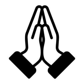 pray glyph icon