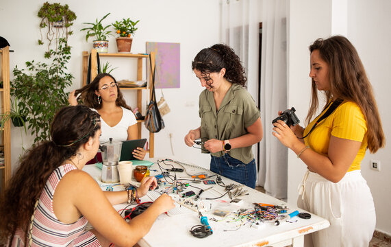 Stem project group at work