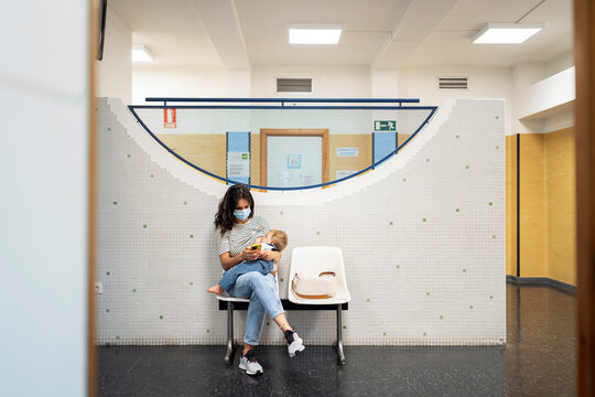 Woman Breastfeeding at the Hospital