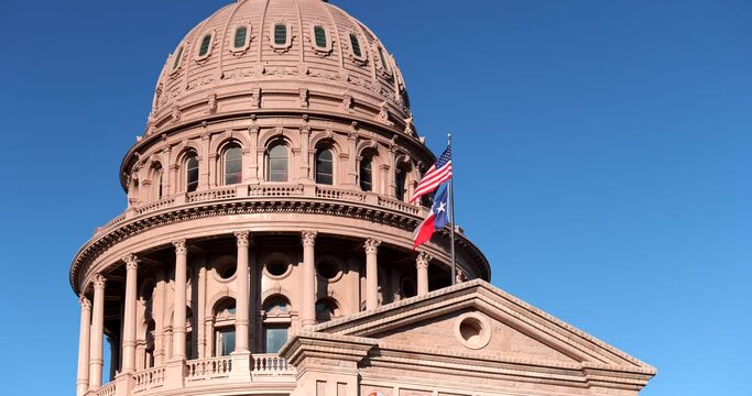 Texas State Capitol building on Congress Avenue in downtown Austin Texas USA