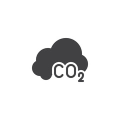 CO2 cloud vector icon