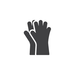 Obraz premium Rubber gloves vector icon