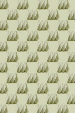 Pattern of papercraft green elements.