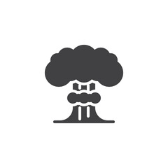 Mushroom cloud vector icon
