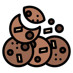 cookie sweets chocolate bakery icon