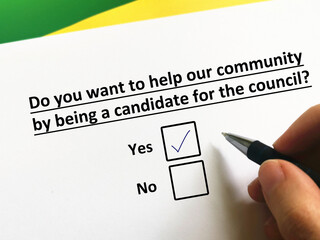 Questionnaire about election