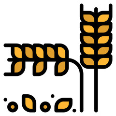 grain wheat ingredient bakery food icon