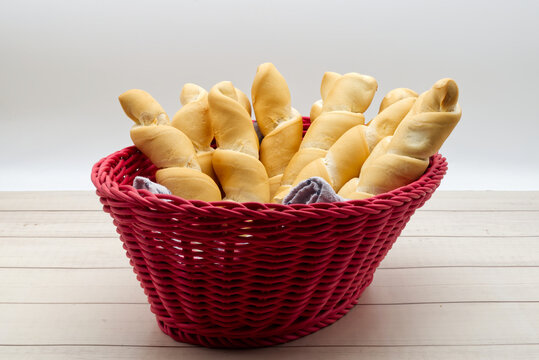 Italian bread Crocetta Ferrarese. Traditional bread from Ferrara, also known as: coppia ferrarese, ciopa, ciupeta, pane ferrarese.