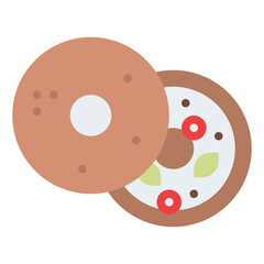 bagel sweets pastry bakery icon