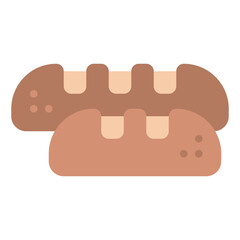 baguette french bread food bakery icon