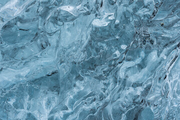 Ice texture from a block of glacier ice, Jökulsárlón beach, Iceland