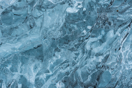 Ice texture from a block of glacier ice, J&ouml;kuls&aacute;rl&oacute;n beach, Iceland