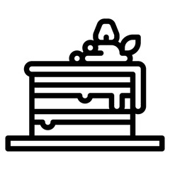cake piece sweets pastry bakery icon