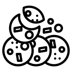 cookie sweets chocolate bakery icon