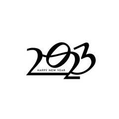 Beautiful 2023 Happy new year text design background