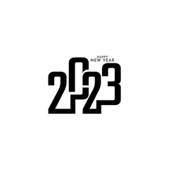 Modern Happy new year 2023 text design background