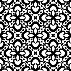 seamless damask wallpaper, seamless flower pattern with black and white background