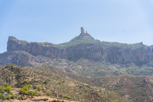Roque Nublo, Volcanic Rock Mountain.