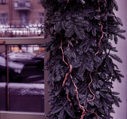 Christmas tree branches.