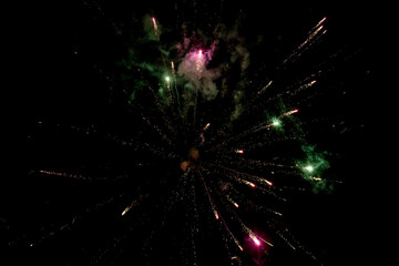 Fireworks in the new year festival