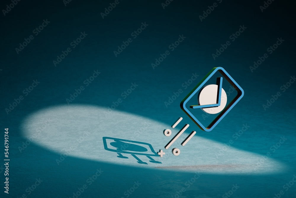 Aufkleber beautiful abstract illustrations blue and golden mail symbol icon on a dark blue background. 3d rend