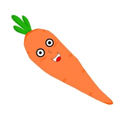 cute cartoon big eyed carrot