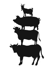 silhouette of  Animals