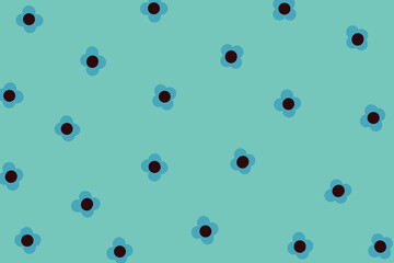 floret pattern illustration small flower pattern blue green