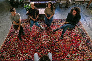 Four People in Group Therapy