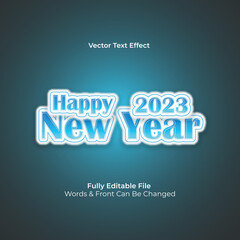 Happy new year merry christmas text effect design new year 2023 text effect design