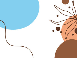 hand draw modern abstract shape background