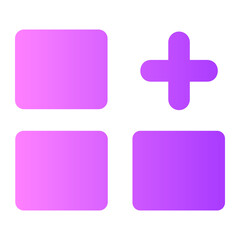 Obraz premium apps add gradient icon