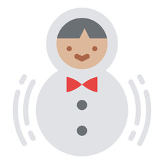 rocking doll tumbler childhood toy icon