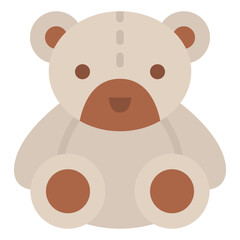 teddy bear doll childhood toy icon