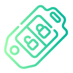 car key gradient icon