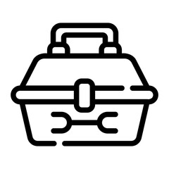 Obraz premium toolbox line icon