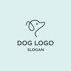 Dog logo icon design template 