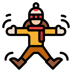 snow angel cold play winter icon
