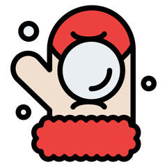 snowball glove snow winter icon
