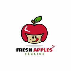 fresh apples logo design