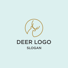 Deer logo icon design template 