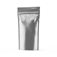Coffee Pouch Package Isolated on White 3d Illustration for branding and showcasing packaging design for coffee, tea, or other snack food