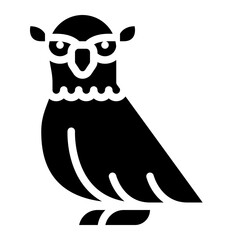 snowy owl animal life nature icon